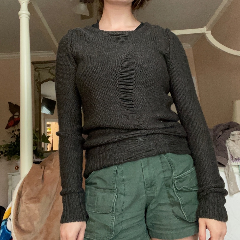 Sparkle and fad distressed sweater ASO Zoe Benson